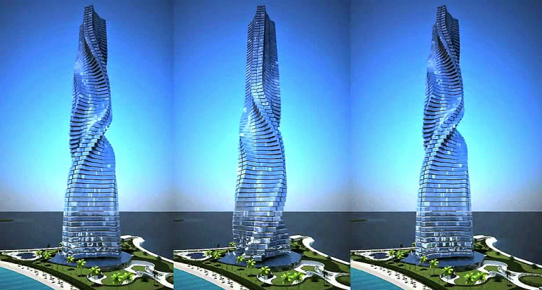 Así será el primer rascacielos giratorio del mundo