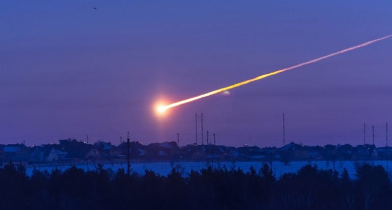 El impacto de un meteorito a la Tierra