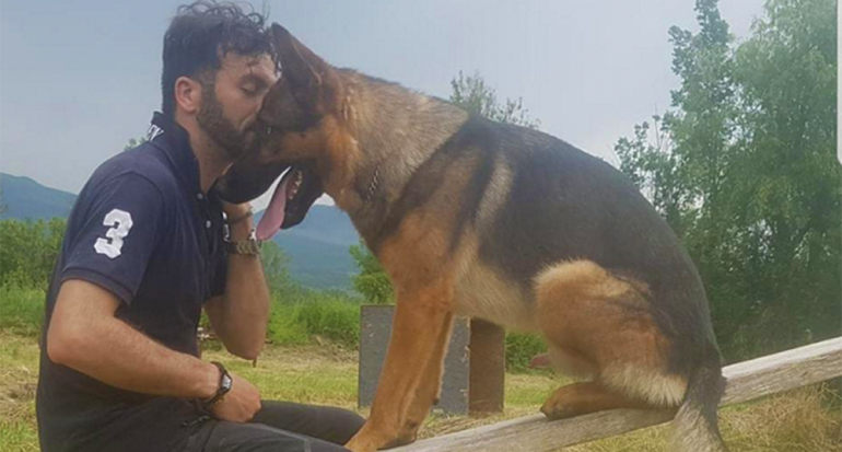 Italia llora el asesinato del perro rescatista Kaos