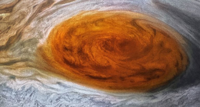 La Gran Mancha Roja de Júpiter vista de cerca por la misión Juno