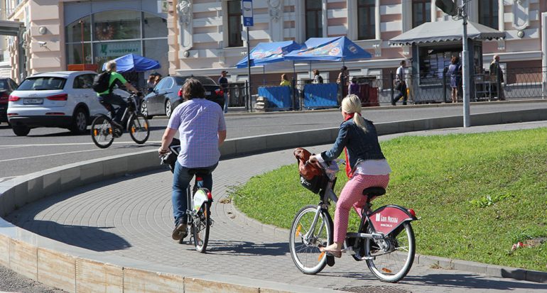 La bicicleta en el gusto de Moscú