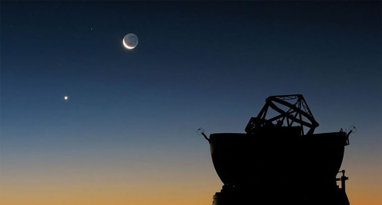 La luna se encontrará con Venus al amanecer