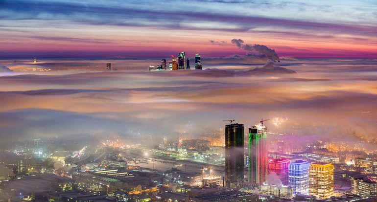 Moscú vista desde las nubes