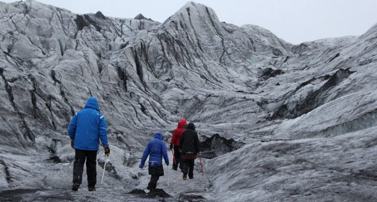 Una caminata sobre el glaciar islandés Solheimajökull