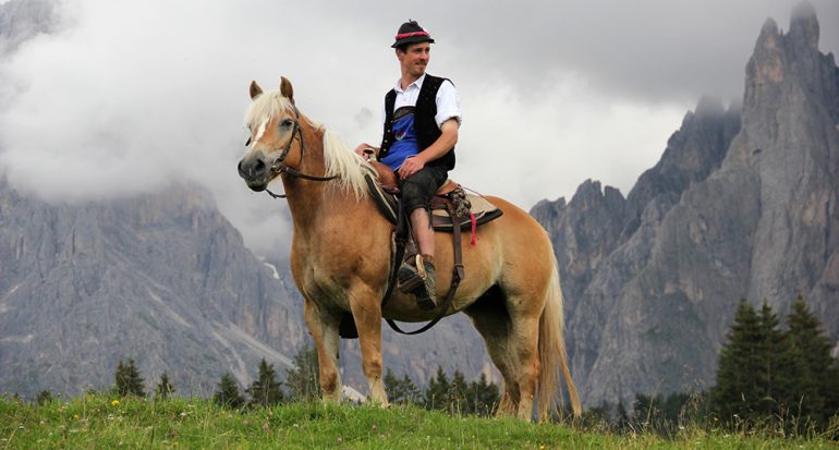 Vaqueros en la pradera alpina más grande de Europa