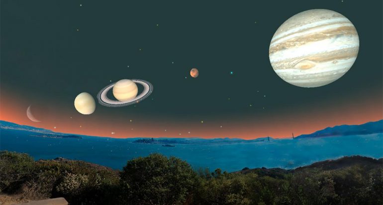 ¿Cómo ver los cinco planetas alineados en las mañanas?