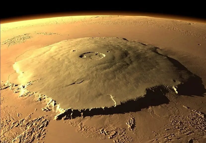 Monte Olimpo en Marte.