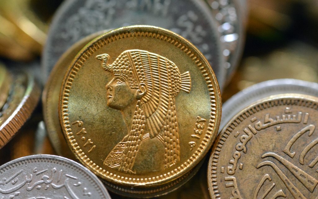 Monedas con el perfil de Cleopatra