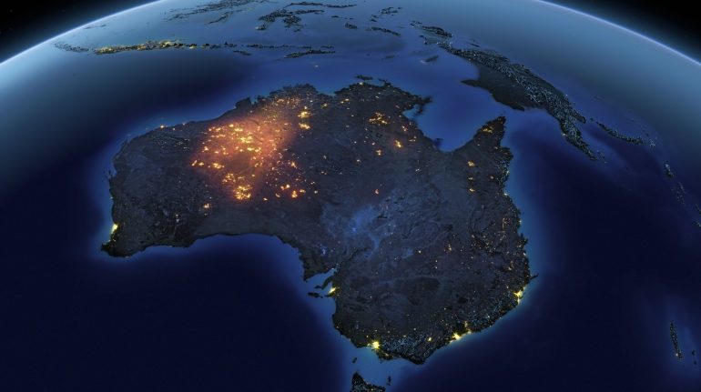 Asteroide bajo Australia/Cuándo se formó Oceanía