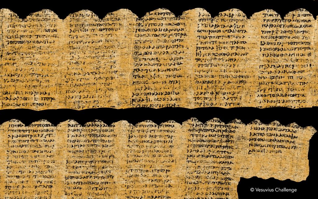 Descifran los primeros pasajes de los pergaminos de Herculano de 2.000 años de antigüedad