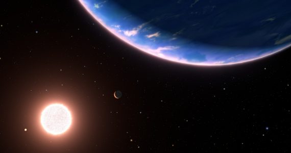 la atmósfera de un exoplaneta