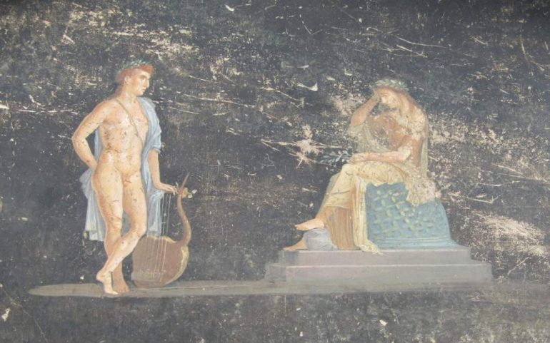 Apolo y Casandra en las ruinas de Pompeya