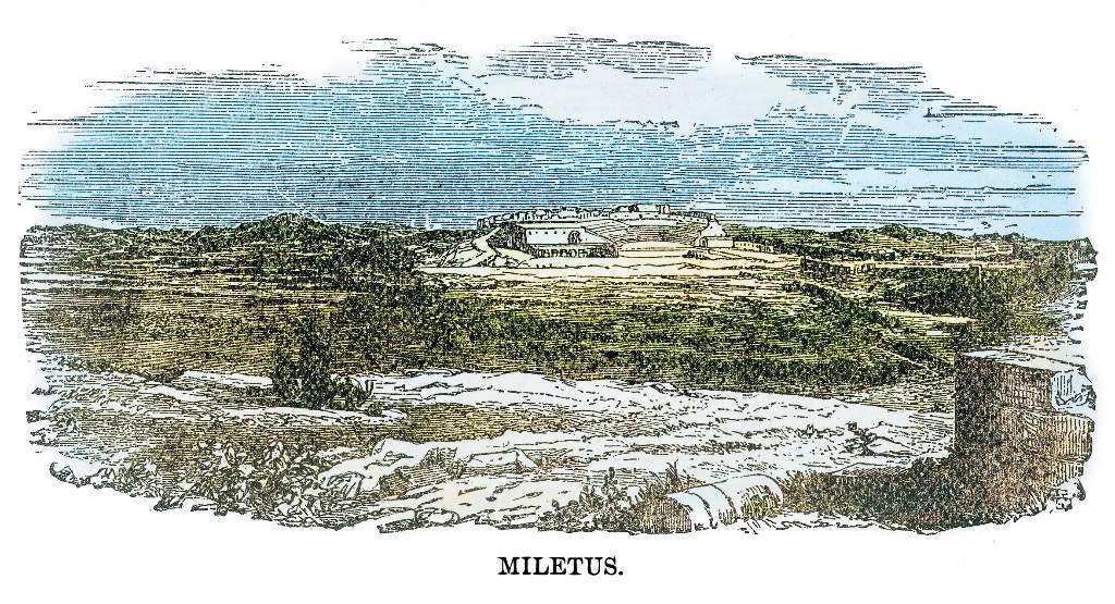 Ilustración de la antigua ciudad de Miletos
