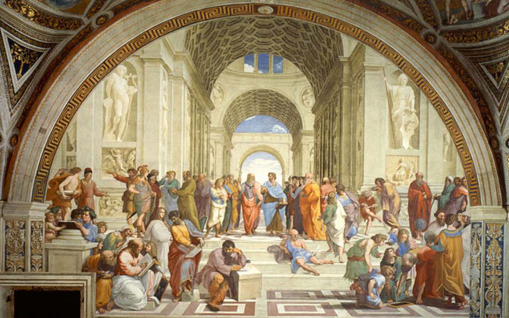 "La Escuela de Atenas" de Raffaello Sanzio da Urbino