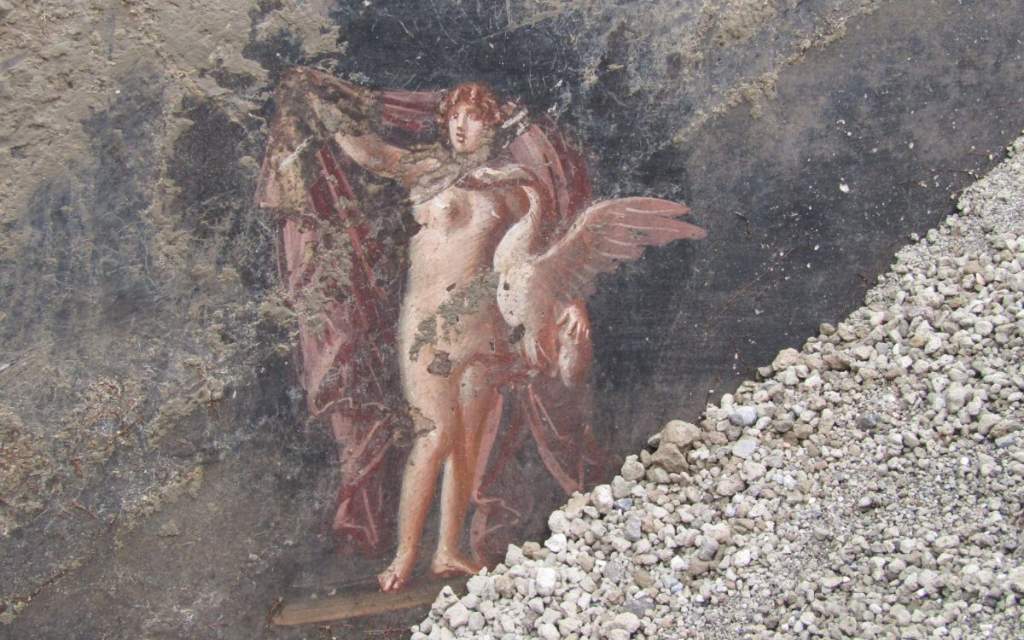 Descubren pinturas de Helena de Troya, Apolo y Zeus en las ruinas de Pompeya