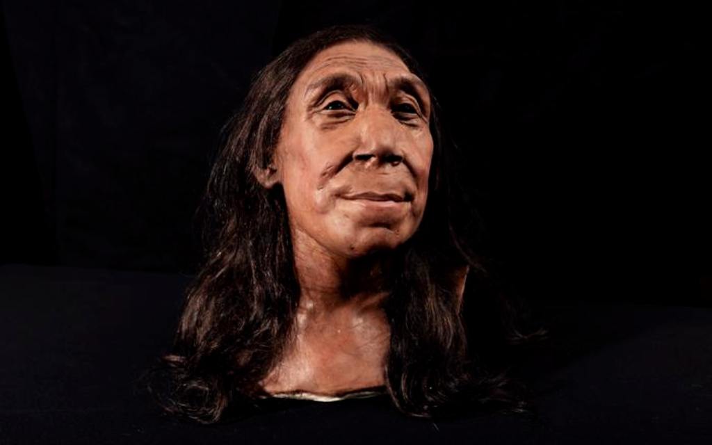 Rostro reconstruido de la mujer neandertal